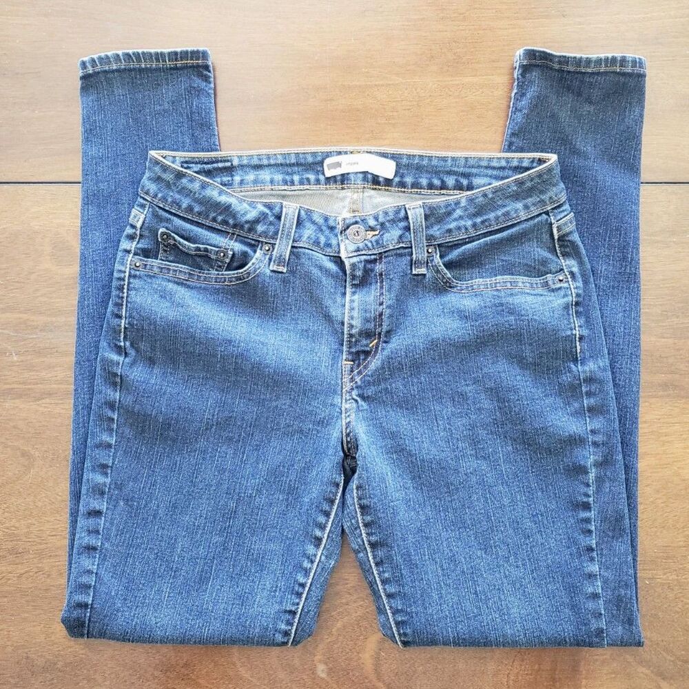 Levi’s Leggings Dark Blue Wash Stretch Skinny Jeans Style S45598 Women’s 30x32 - Picture 10 of 11
